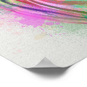 Zebra Rainbow Splash Poster (Hoek)