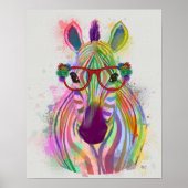 Zebra Rainbow Splash Poster (Voorkant)