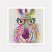 Zebra Rainbow Splash Servet (Voorkant)