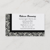 Zebra Raketpaarden Visitekaartjes (Achterkant)