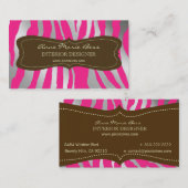 Zebra Rasbessen Chocolade visitekaartjes (Voorkant / Achterkant)