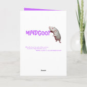 zebra rat Verjaardagskaart Kaart (Achterkant)