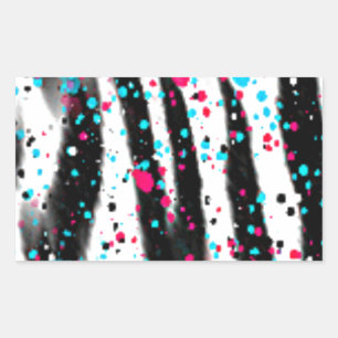 Zebra Rechthoekige Sticker