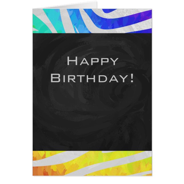 Zebra regenboog en witafdrukken (Voorkant)