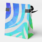 Zebra regenboog en witafdrukken bedankdoosjes (Achterkant)