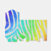 Zebra regenboog en witafdrukken bedankdoosjes (Uitgevouwen)