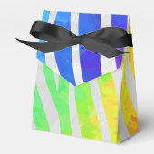 Zebra regenboog en witafdrukken bedankdoosjes (Voorkant Zijde)