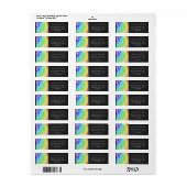 Zebra regenboog en witafdrukken etiket (Full Sheet)