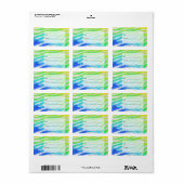 Zebra regenboog en witafdrukken etiket (Full Sheet)