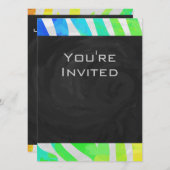 Zebra regenboog en witafdrukken kaart (Voorkant / Achterkant)