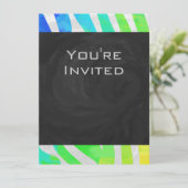 Zebra regenboog en witafdrukken kaart (Staand voorkant)