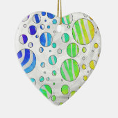 Zebra regenboog en witafdrukken keramisch ornament (Rechts)