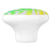Zebra regenboog en witafdrukken keramische knop (Zijkant)