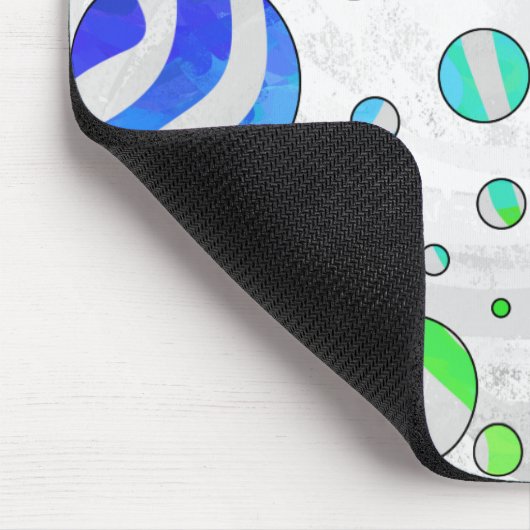 Zebra regenboog en witafdrukken muismat (Hoek)