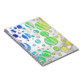 Zebra regenboog en witafdrukken notitieboek (Rechterzijde)