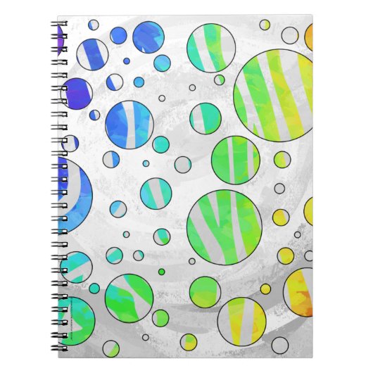 Zebra regenboog en witafdrukken notitieboek (Voorkant)