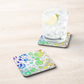 Zebra regenboog en witafdrukken onderzetter (Rechterzijde)