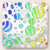 Zebra regenboog en witafdrukken onderzetter (Voorkant)