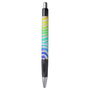 Zebra regenboog en witafdrukken pen