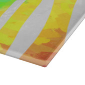 Zebra regenboog en witafdrukken snijplank (Hoek)