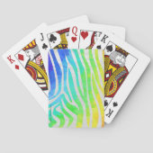 Zebra regenboog en witafdrukken speelkaarten (Achterkant)
