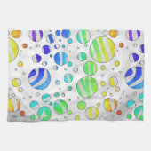 Zebra regenboog en witafdrukken theedoek (Horizontaal)