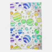 Zebra regenboog en witafdrukken theedoek (Verticaal)