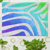 Zebra regenboog en witafdrukken theedoek (Gevouwen)