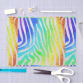 Zebra regenboog en witafdrukken tissuepapier (Craft)