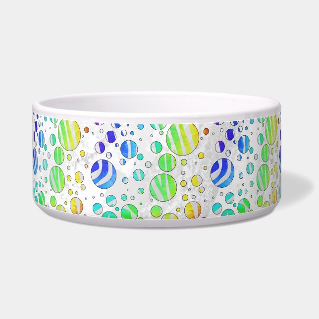 Zebra regenboog en witafdrukken voerbakje (Rechts)