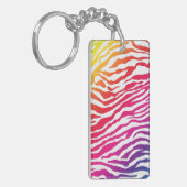 Zebra regenboog sleutelhanger (Voorkant Links)
