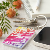 Zebra regenboog sleutelhanger (Voorkant Rechts)