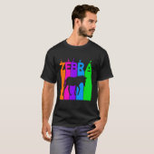 Zebra-regenboogbundel met Silhouette T-shirt (Voorkant volledig)