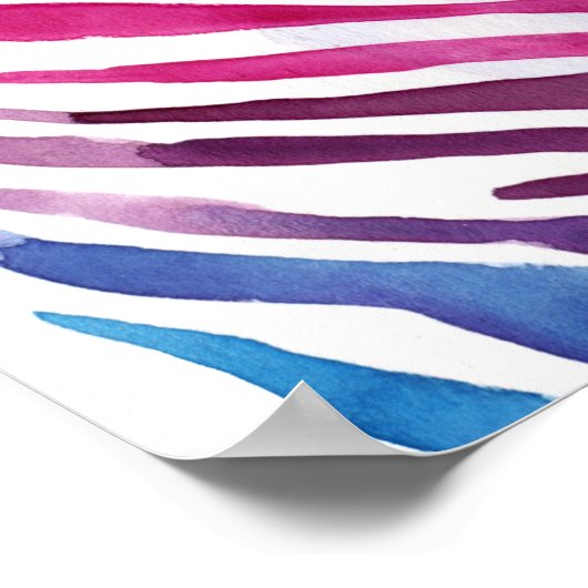 Zebra regenboogPoster Poster (Hoek)