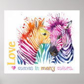 Zebra regenboogPoster Poster (Voorkant)