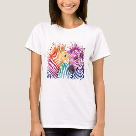 Zebra Regenboogsteegje T-shirt