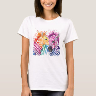 Zebra Regenboogsteegje T-shirt