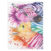 Zebra regenboogtablet tafelkleed (Voorkant)