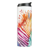 Zebra regenboogthermische getumbler thermosbeker (Gedraaid links)