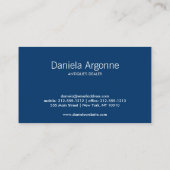 ZEBRA REGENCY in NAVY BLAUW & GRIJS Visitekaartje (Achterkant)