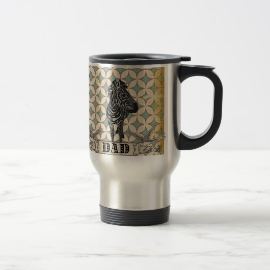 Zebra Retro Dad Travel Mug Reisbeker (Rechts)