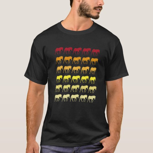 Zebra Retro Dierenpatroon   T-shirt (Voorkant)
