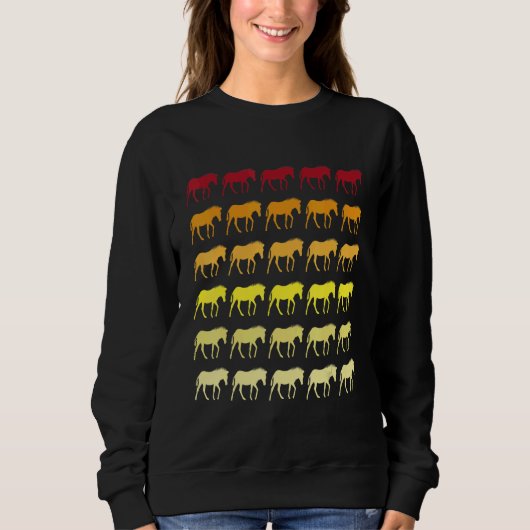 Zebra Retro Dierenpatroon Trui (Voorkant)