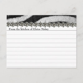 Zebra Rhinestone bekijkt de gepersonaliseerde Ontv Briefkaart