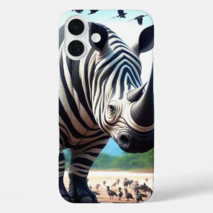 Zebra Rhino telefoonhoesje iPhone 16 Plus Hoesje