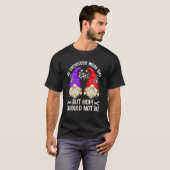Zebra Ribbon Awareness Gnome Support T-shirt (Voorkant volledig)