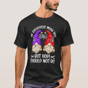 Zebra Ribbon Awareness Gnome Support T-shirt