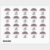 Zebra Rocking Horse Save The Date Stickers (Vel)