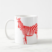 Zebra Rode Silhouet Mok of Reis Mok (Links)