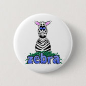 ZEBRA RONDE BUTTON 5,7 CM (Voorkant)